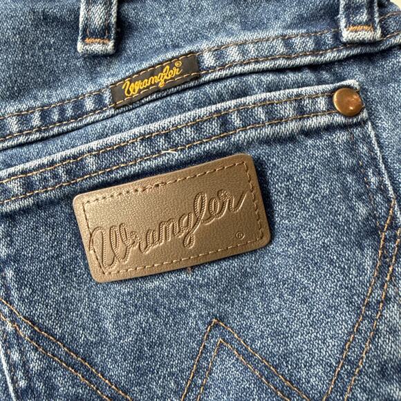 Wrangler 13MWZ Cowboy Cut Jeans Blue Denim Straight Leg 34x36 (Measures 33x35) - Picture 7 of 12